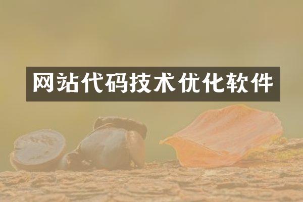 网站代码技术优化软件