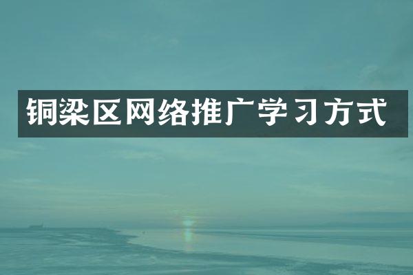 铜梁区网络推广学习方式