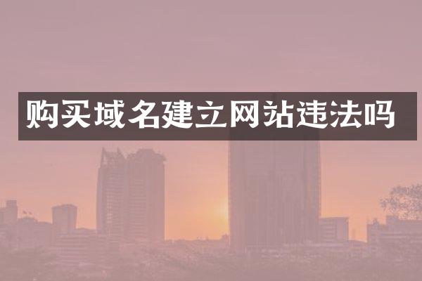 购买域名建立网站违法吗
