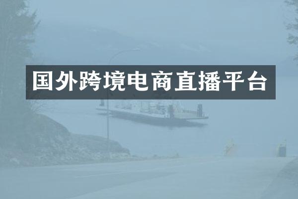 国外跨境电商直播平台