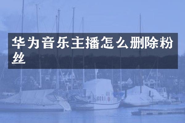 华为音乐主播怎么删除粉丝