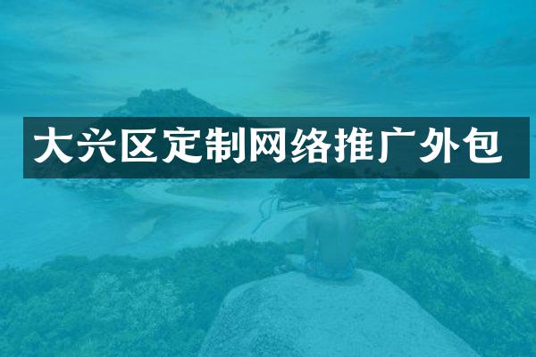 大兴区定制网络推广外包