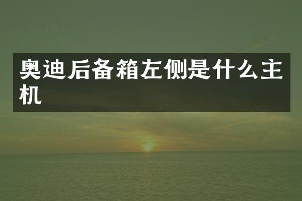奥迪后备箱左侧是什么主机