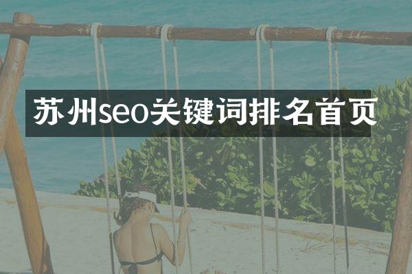 苏州seo关键词排名首页