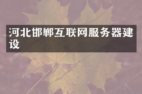 河北邯郸互联网服务器建设