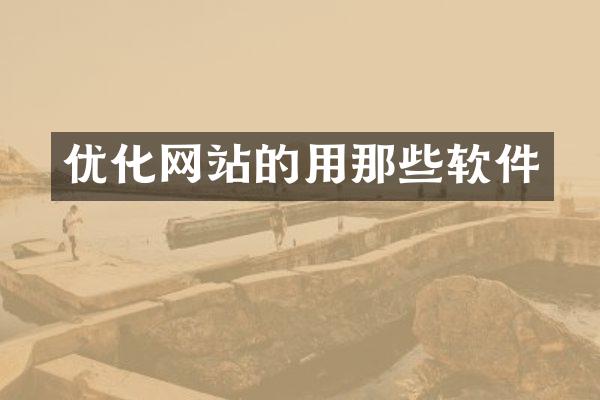 优化网站的用那些软件