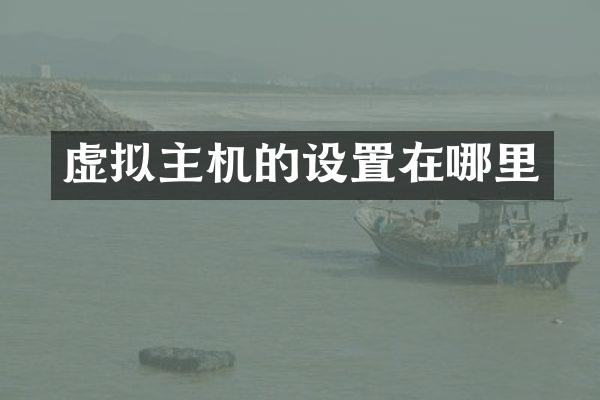 虚拟主机的设置在哪里