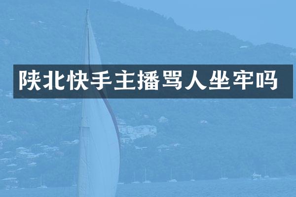 陕北快手主播骂人坐牢吗