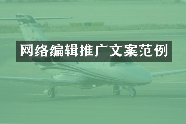 网络编辑推广文案范例