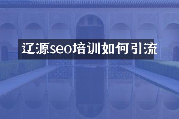 辽源seo培训如何引流