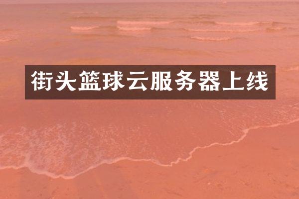 街头篮球云服务器上线