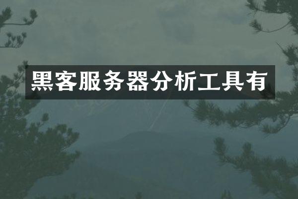 黑客服务器分析工具有