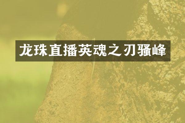 龙珠直播英魂之刃骚峰
