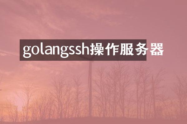 golangssh操作服务器