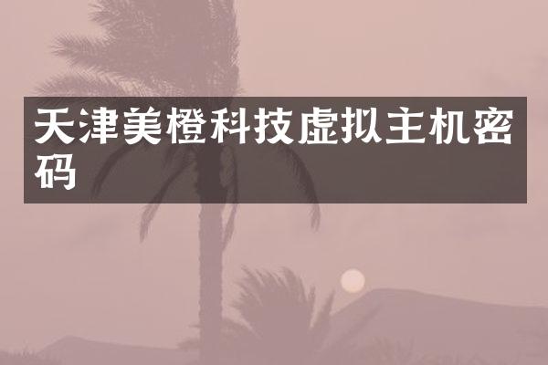 天津美橙科技虚拟主机密码