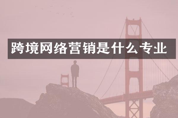 跨境网络营销是什么专业