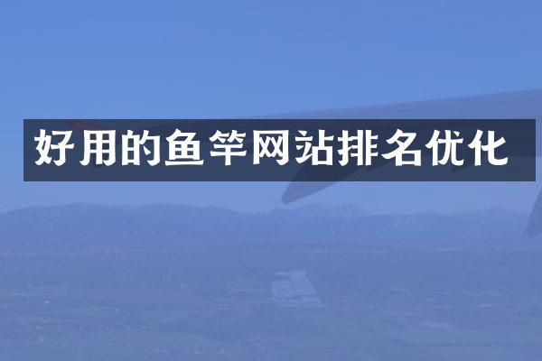 好用的鱼竿网站排名优化