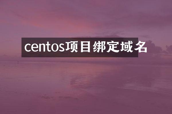 centos项目绑定域名