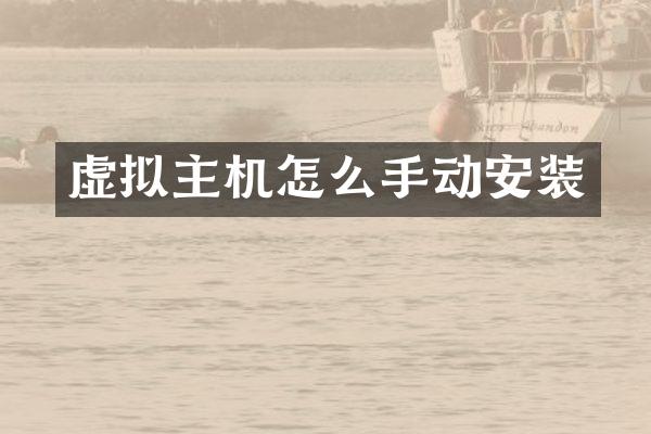 虚拟主机怎么手动安装