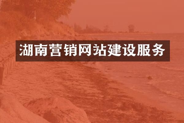 湖南营销网站建设服务