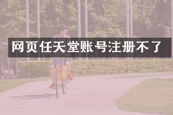 网页任天堂账号注册不了