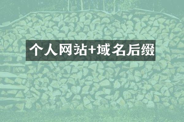 个人网站+域名后缀