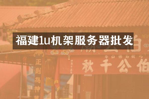 福建1u机架服务器批发