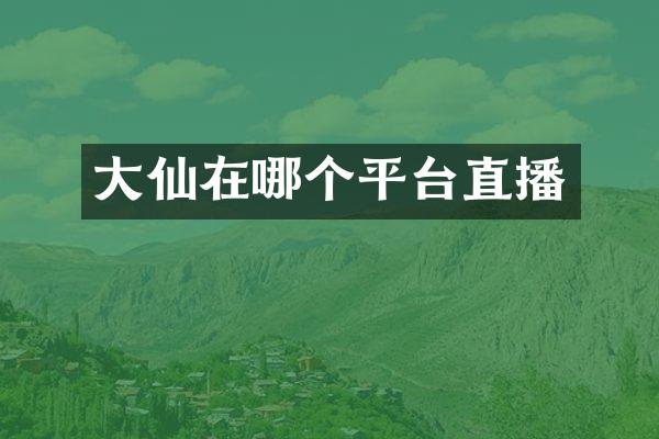 大仙在哪个平台直播