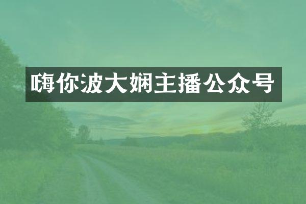 嗨你波大娴主播公众号