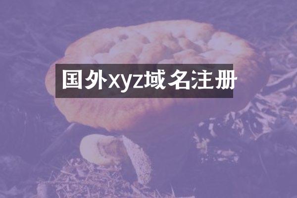国外xyz域名注册