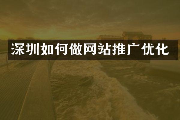 深圳如何做网站推广优化
