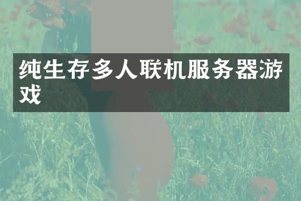 纯生存多人联机服务器游戏