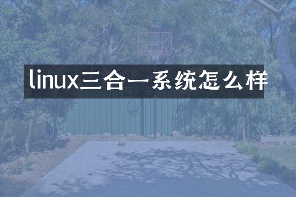 linux三合一系统怎么样