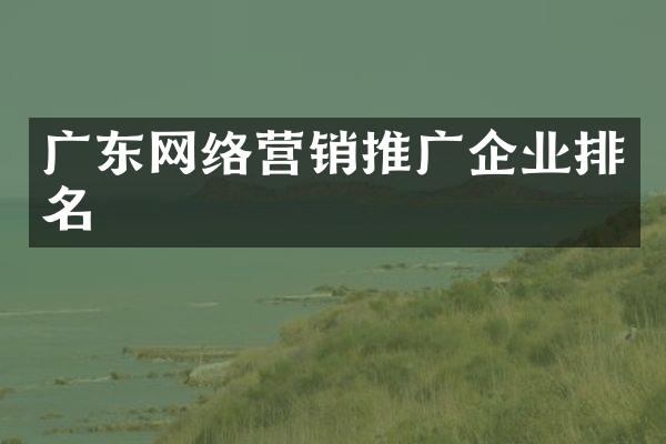 广东网络营销推广企业排名