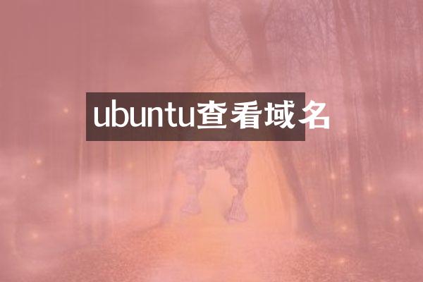 ubuntu查看域名