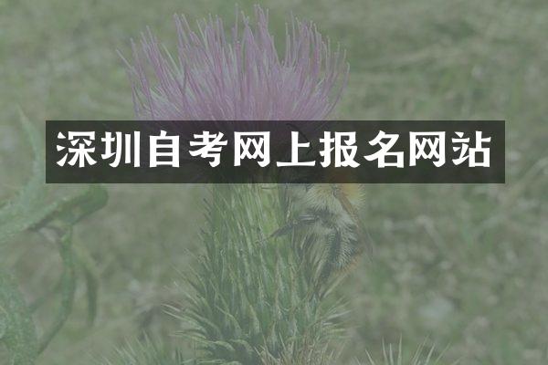深圳自考网上报名网站
