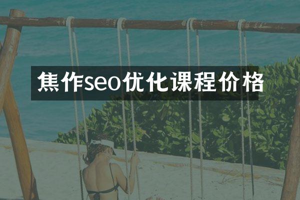 焦作seo优化课程价格