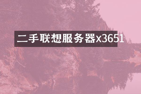 二手联想服务器x3651