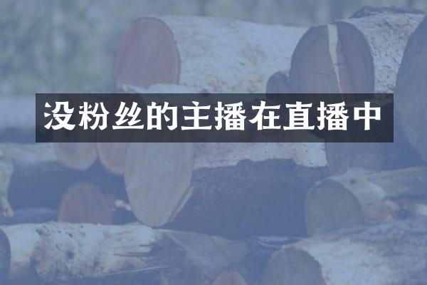 没粉丝的主播在直播中