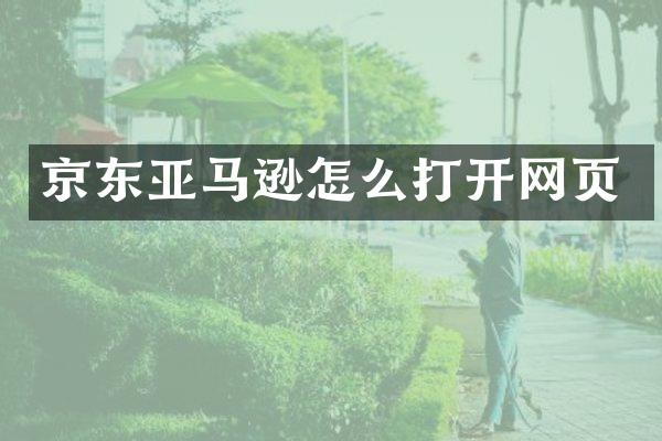 京东亚马逊怎么打开网页