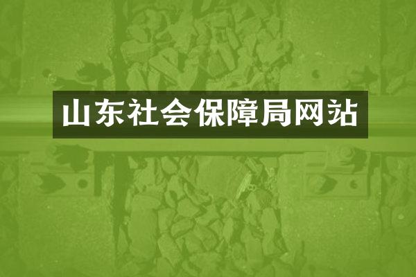 山东社会保障局网站