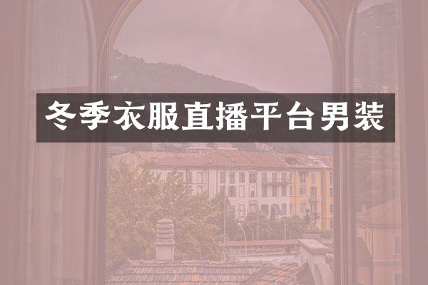 冬季衣服直播平台男装