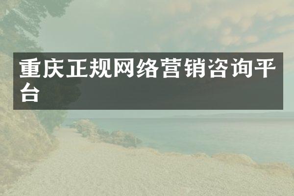 重庆正规网络营销咨询平台