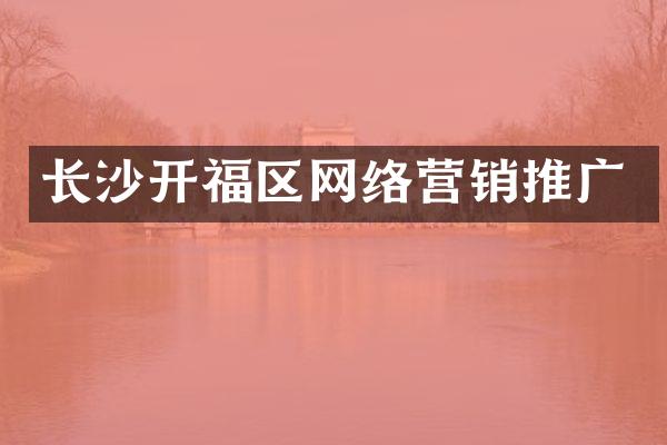 长沙开福区网络营销推广