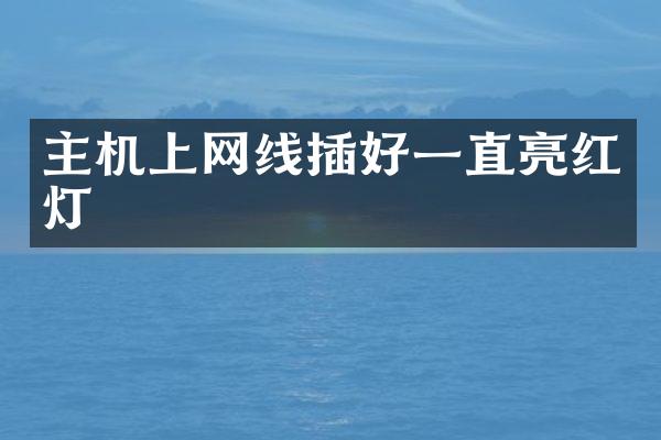 主机上网线插好一直亮红灯