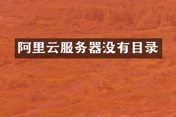 阿里云服务器没有目录