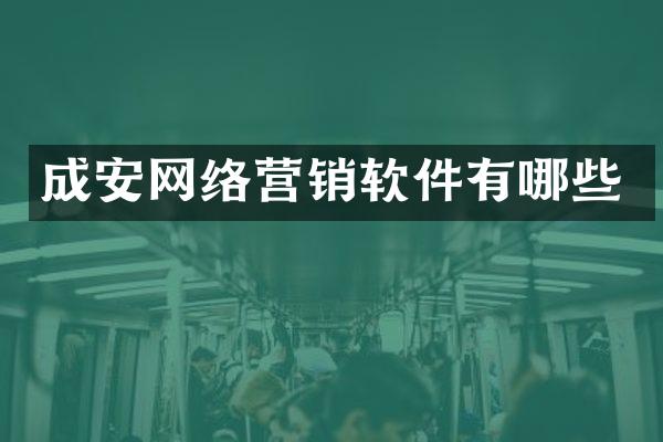 成安网络营销软件有哪些