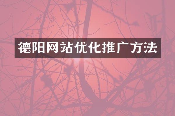 德阳网站优化推广方法