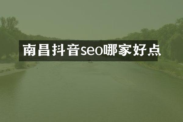 南昌抖音seo哪家好点
