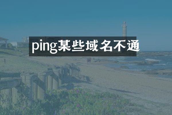 ping某些域名不通